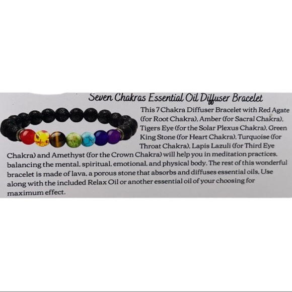 7 chakras faceted beads & round black lava stone beaded stretchy bracelet NEW - Picture 5 of 9